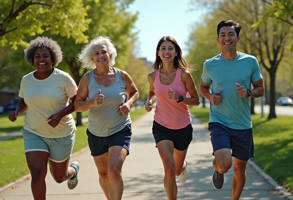 Healthy lifestyle running outdoors
